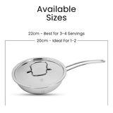 Elite Triply Stainless Steel Wok With Lid OmiChef