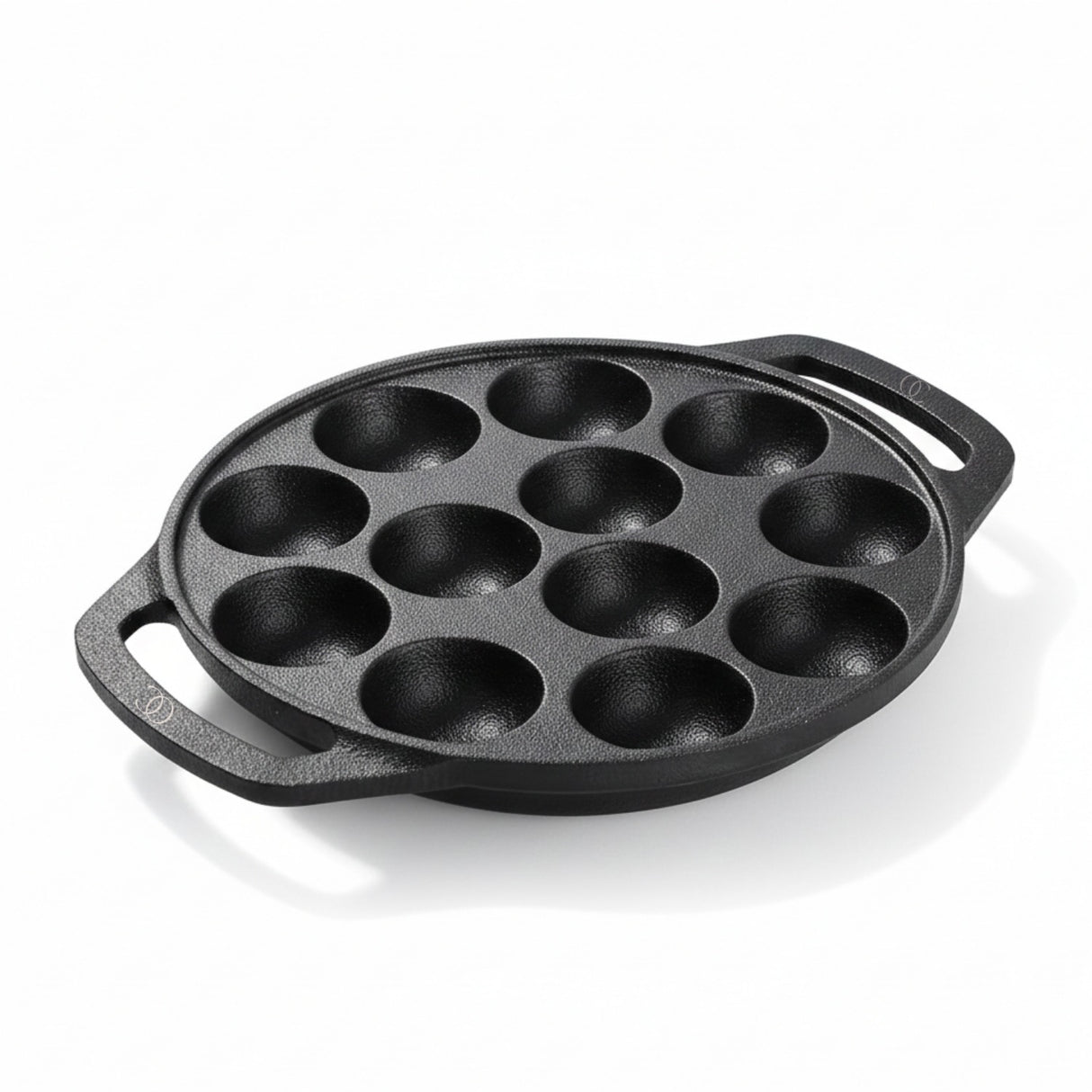 Omichef Cast Iron Paniyaram Pan | 12 Pit | Durable, Even-Heat Cast Iron