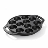 Omichef Cast Iron Paniyaram Pan | 12 Pit | Durable, Even-Heat Cast Iron