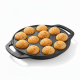 Omichef Cast Iron Paniyaram Pan | 12 Pit | Durable, Even-Heat Cast Iron
