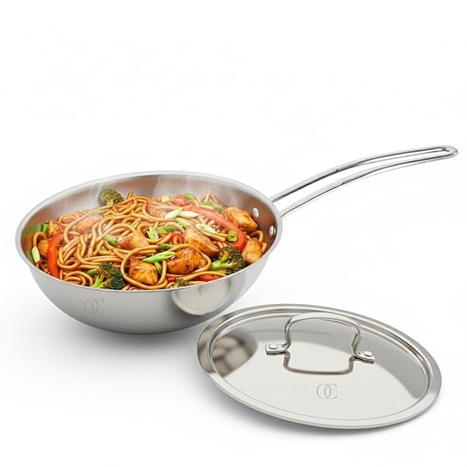 Triply Steel Wok With Lid (OWH)