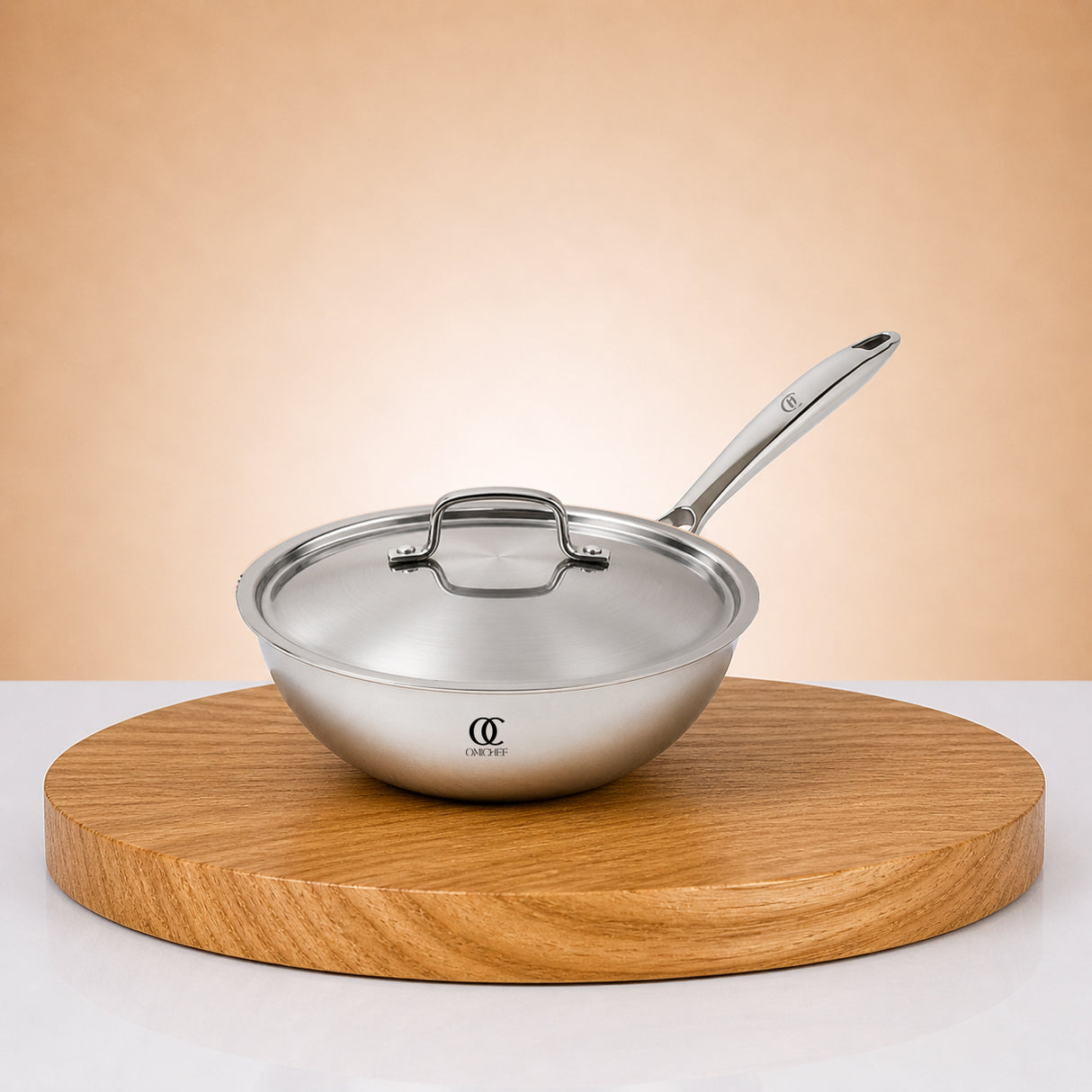 Triply Steel Wok With Lid