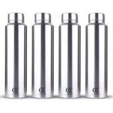 Aqua Water Bottle | Stainless Steel Fridge Bottle | Single Wall | Silver | Capacity 1 Litre OmiChef