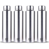 Aqua Water Bottle | Stainless Steel Fridge Bottle | Single Wall | Silver | Capacity 1 Litre OmiChef