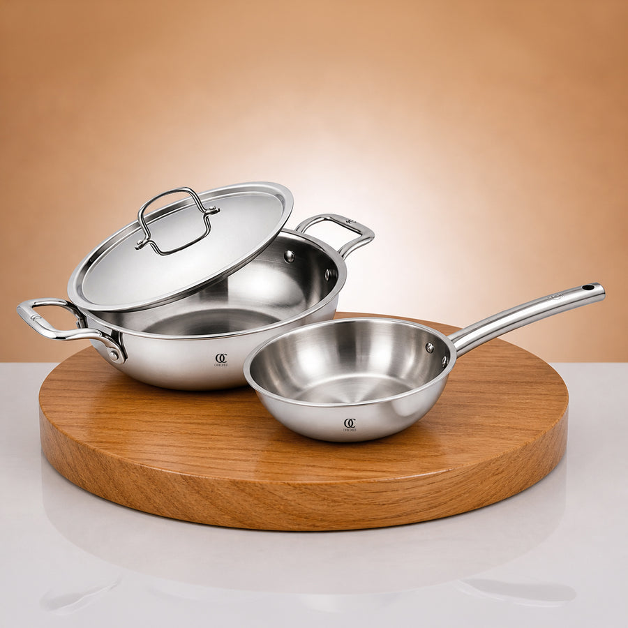 Triply Cookware Set | Kadai & Frypan (PH)
