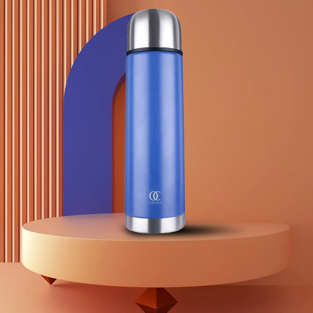 ThermoTough 1000 ML 24 Hours Hot Cold Bottle Vacuum Insulated Royal  Blue