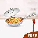 Triply Steel Frying Pan With Lid